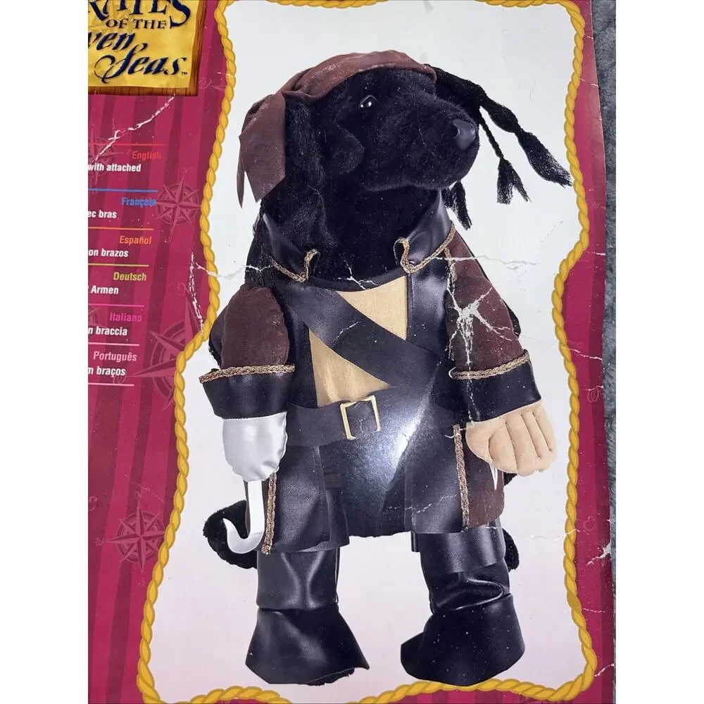 Pirates of the Seven Seas Pirate King Dog Costume - Fun for Halloween - Medium